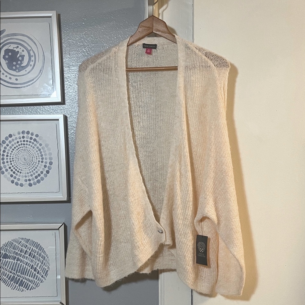 Vince Camuto Cyrus Dolman Sleeve Women’s Plus Size 3X Ivory Cardigan